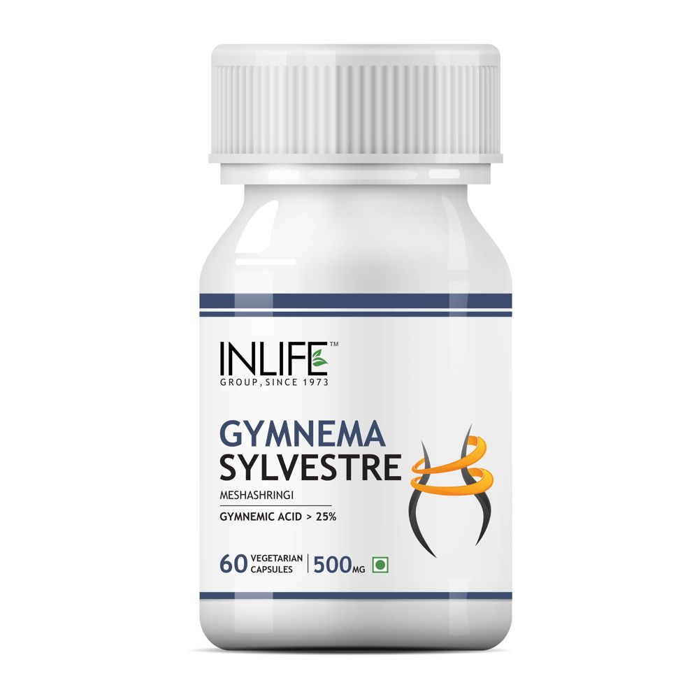 INLIFE Gymnema Sylvestre, 500mg, 60 Vegetarian Capsules Maintains Sugar Levels