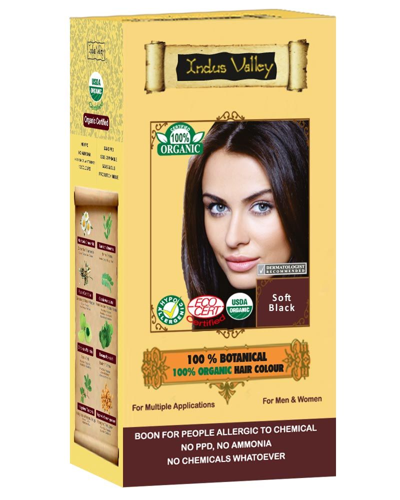 Indus Valley 100% Botanical Organic Hair Color - Soft Black: Buy Indus  Valley 100% Botanical Organic Hair Color - Soft Black Online at Best Price  in India | Nykaa