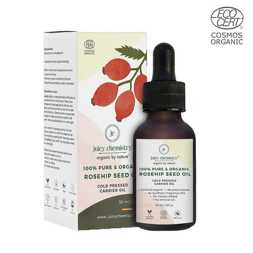 Juicy Chemistry 100 Organic Rosehip Seed Cold Pressed Carrier Oil Buy Juicy Chemistry 100 Organic Rosehip Seed Cold Pressed Carrier Oil Online At Best Price In India Nykaa Rosehip oil has been making a name in the cosmetics industry because of its phenomenal benefits for the skin.