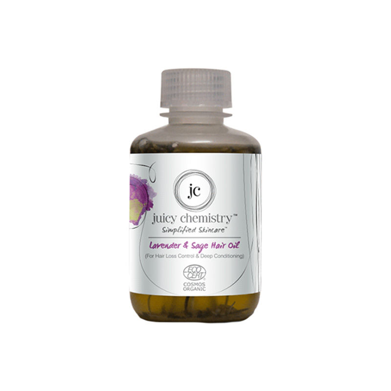 Juicy Chemistry Lavender & Sage Hair Oil-110g (Hair Fall Control & Deep Conditioning)