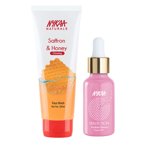 Nykaa Saffron Honey Face Wash Skin Potion Radiant Beauty Facial Oil Combo Buy Nykaa Saffron Honey Face Wash Skin Potion Radiant Beauty Facial Oil Combo Online At Best