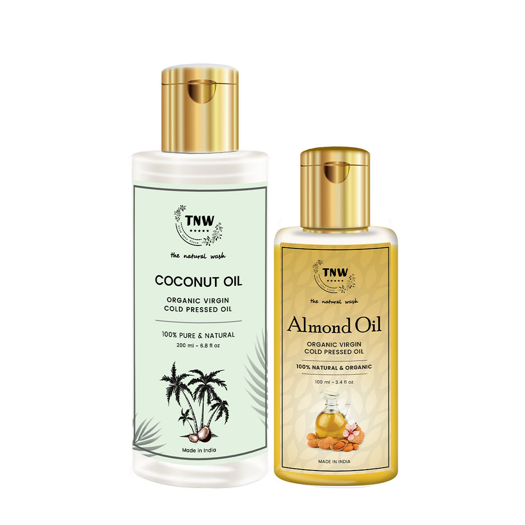 TNW The Natural Wash Virgin Almond Oil With Virgin Coconut Oil For Skin Hair And Body Massage
