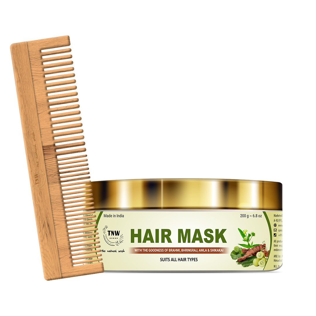 TNW The Natural Wash Amla Hair Mask With Neem Wood Comb