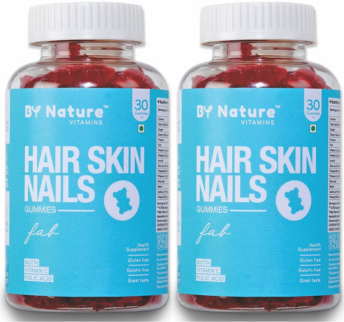 By Nature Fab Hair Skin Nail Vitamins with Biotin 2 Month Pack: Buy By  Nature Fab Hair Skin Nail Vitamins with Biotin 2 Month Pack Online at Best  Price in India | Nykaa