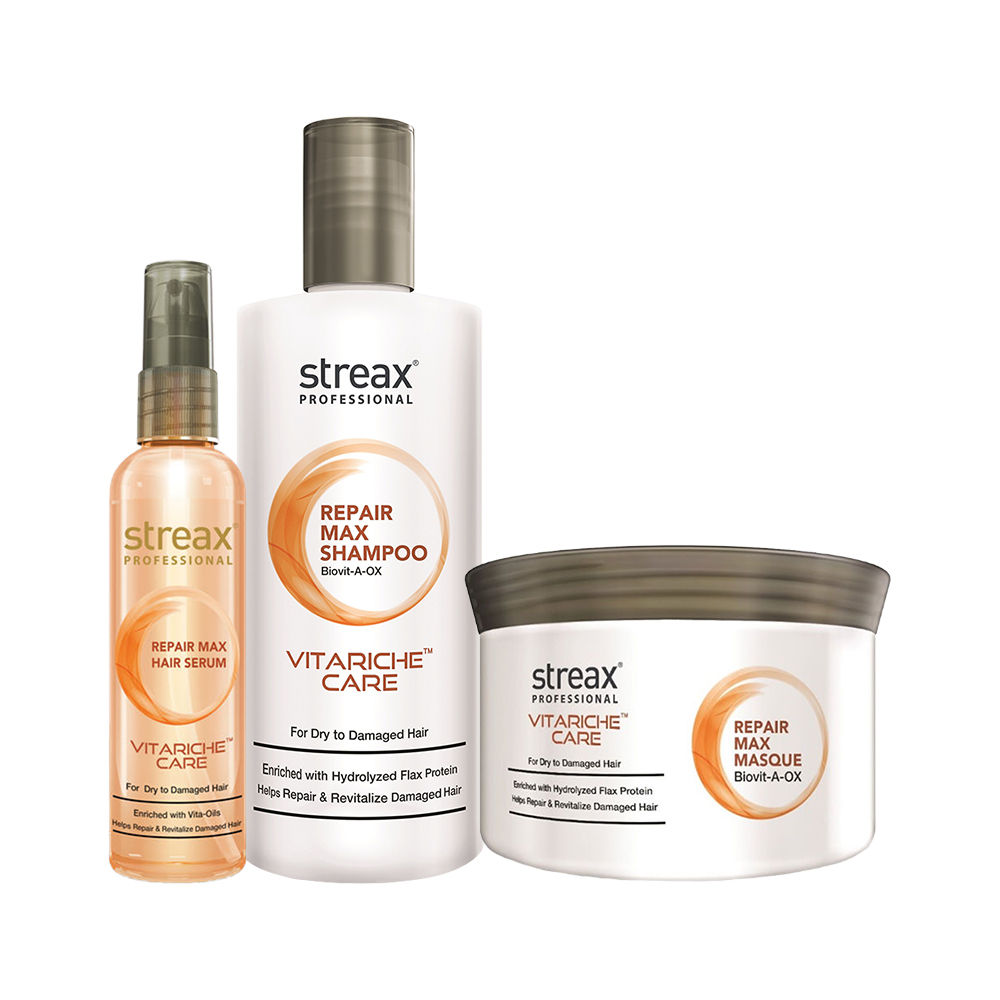 Streax Professional Vitariche Care Repair Max Complete Hair Care Combo