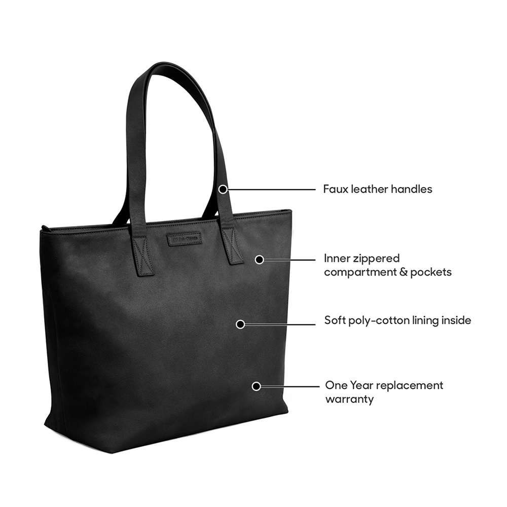 DailyObjects Black Faux Leather Fatty Women's Tote Bag: Buy ...