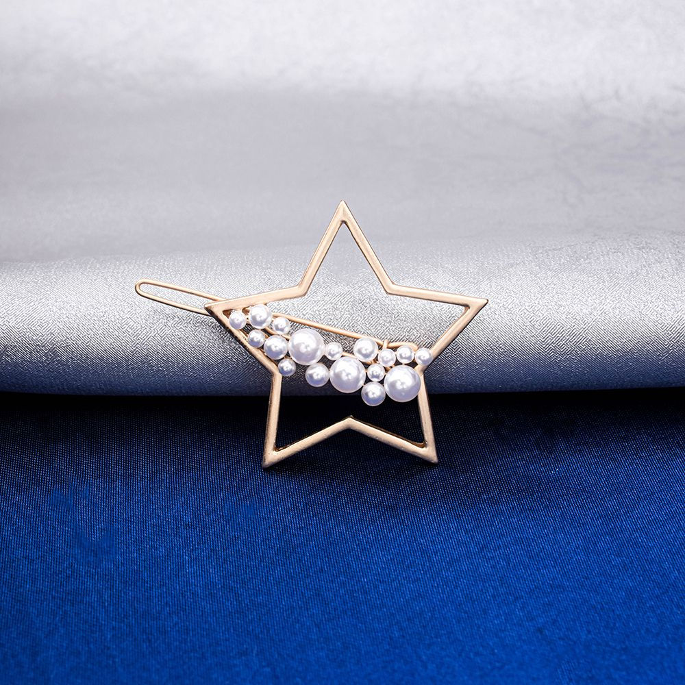 Ferosh Livia Pearl-Studded Golden Star Hair Pin