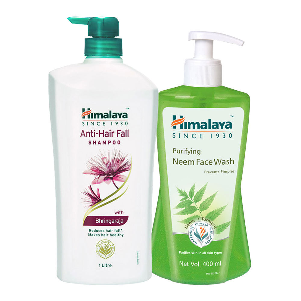 Himalaya Neem Face Wash & Anti-Hair Fall Shampoo Combo