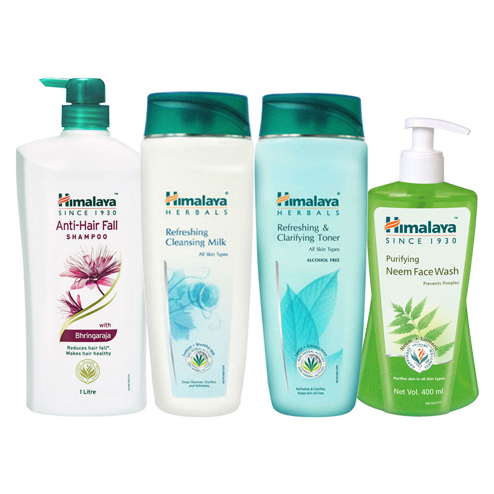 Himalaya Complete Kit - Toner Cleansing Milk Face Wash Shampoo