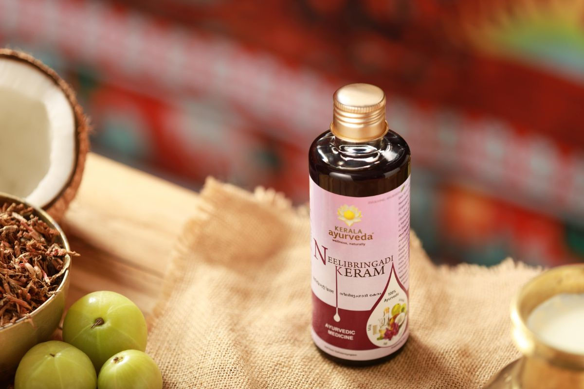 High-Quality Kerala Ayurveda Neelibringadi Keram Artwork for Your Screen High-Quality Kerala Ayurveda Neelibringadi Keram Artwork for Your Screen