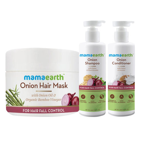 Mamaearth Onion Anti Hairfall Spa Kit: Buy Mamaearth Onion Anti Hairfall Spa  Kit Online at Best Price in India | Nykaa