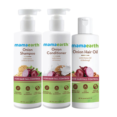 Mamaearth Onion Anti Hair Fall Regular Kit: Buy Mamaearth Onion Anti Hair  Fall Regular Kit Online at Best Price in India | Nykaa