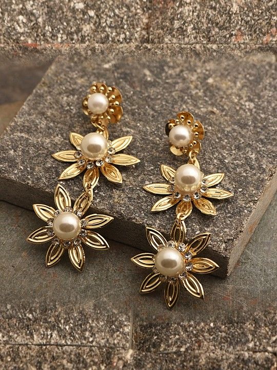 Nykaa Fashion Stylish Chic Gold Triple Hoop Earrings set for Women  versatile piece Fancy Jewellery and