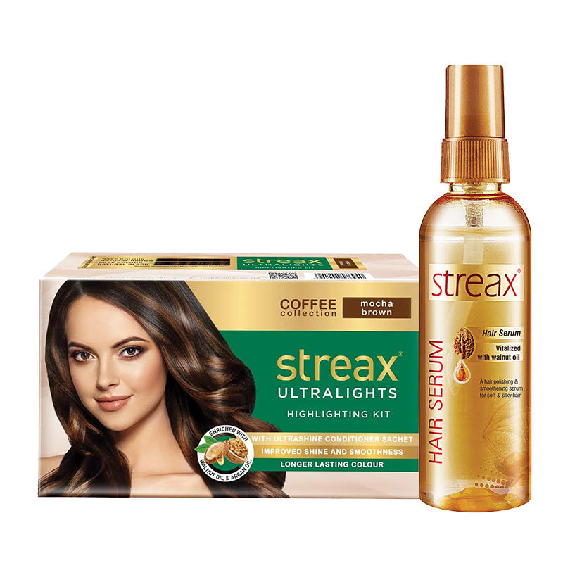Buy Streax Hair Colour - Black Brown (70gm+50ml) 1's Online at Best Price -  Crème