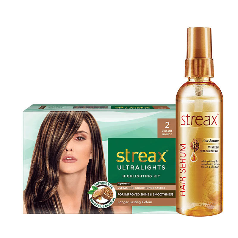 Streax Ultralight Vibrant Blonde + Walnut Serum: Buy Streax Ultralight  Vibrant Blonde + Walnut Serum Online at Best Price in India | Nykaa