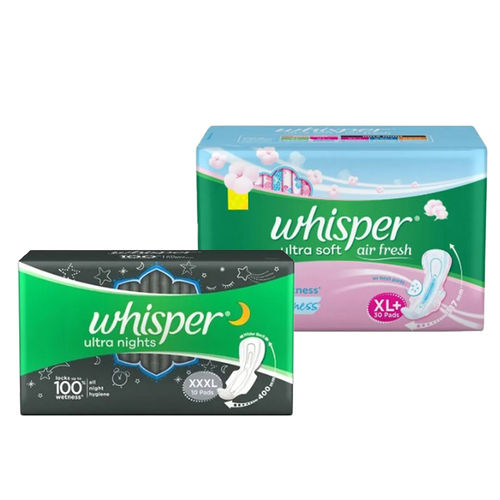 Whisper Ultra Nights Xxxl Wings 10 Pcs Ultra Soft Xl 30pcs Sanitary Pads Combo Buy Whisper Ultra Nights Xxxl Wings 10 Pcs Ultra Soft Xl 30pcs Sanitary Pads Combo Online Nearly 20% longer, helps provide more coverage with 4x more absorbency. whisper ultra nights xxxl wings 10 pcs ultra soft xl 30pcs sanitary pads combo
