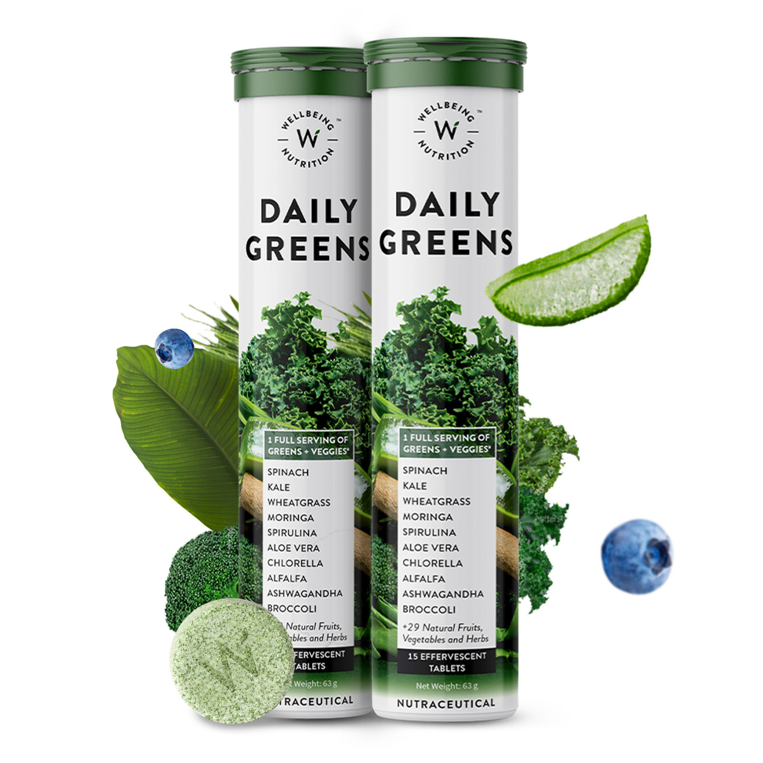 Wellbeing Nutrition Daily Greens Multivitamin (Pack of 2)