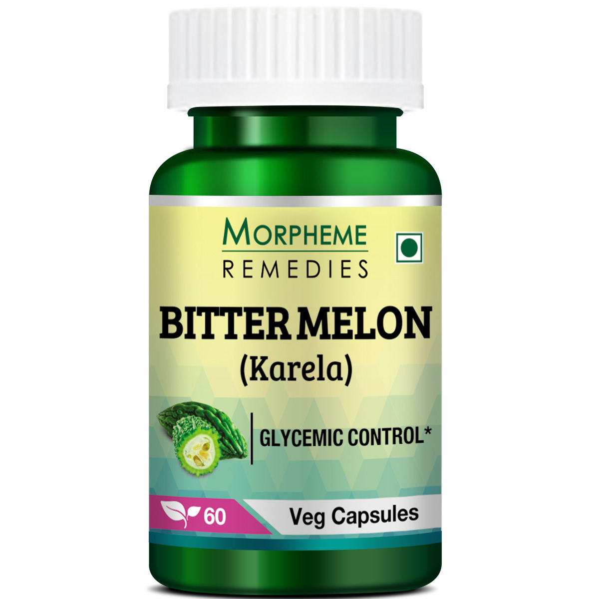 Morpheme Remedies Bittermelon (Karela) Capsules for Glycemic Control - 500mg Extract
