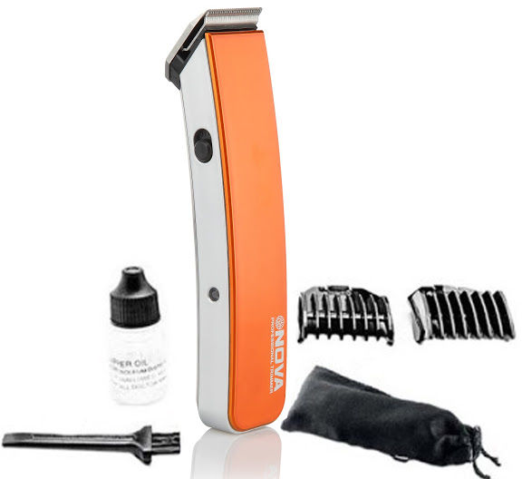 Nova NHT-1045 Rechargeable Cordless , 30 Minutes Runtime Beard Trimmer for Men (Orange)