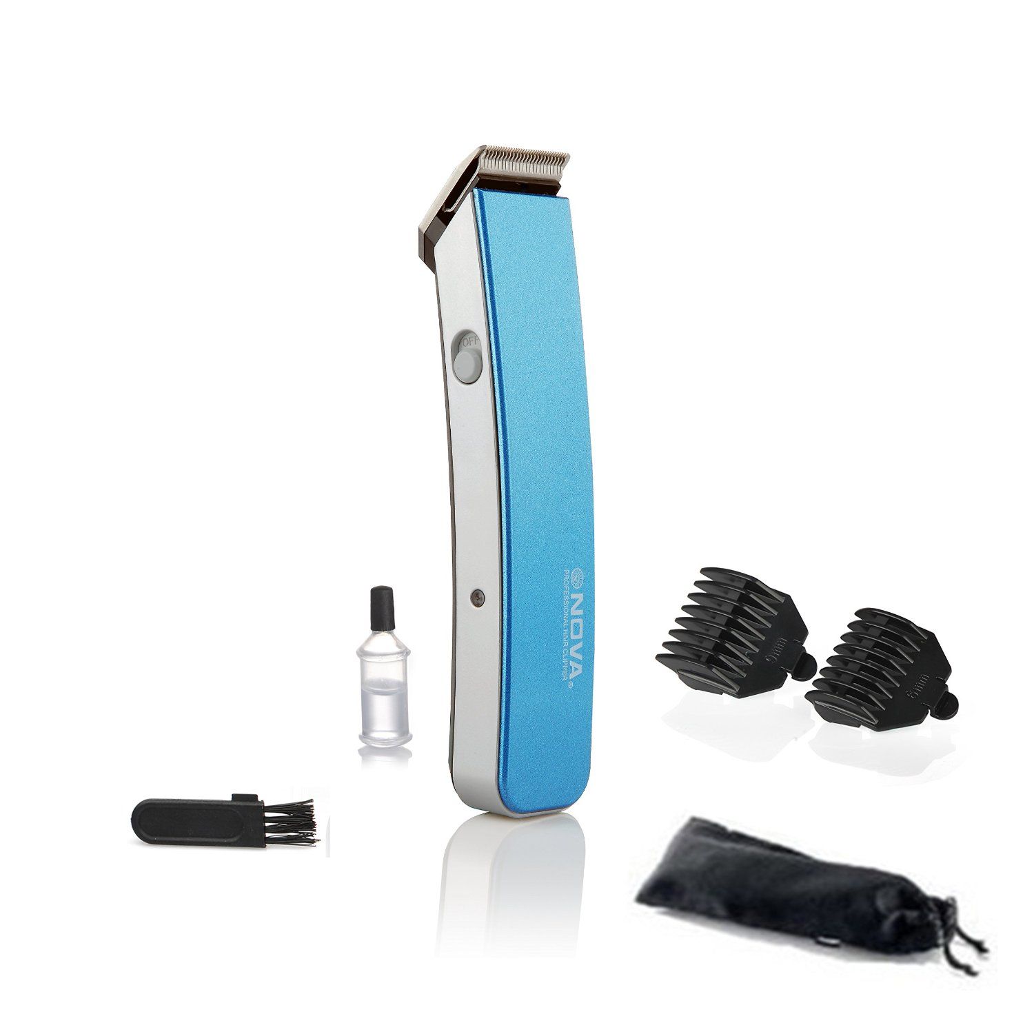 Nova NHT-1045 Rechargeable Cordless , 30 Minutes Runtime Beard Trimmer for Men (Blue)