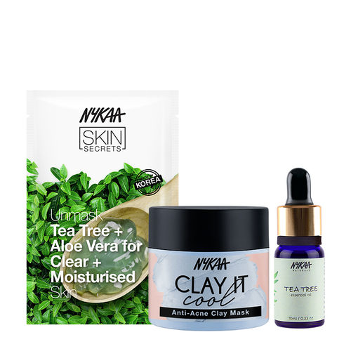 Nykaa Tea Tree Essential Oil Sheetmask Clay Mask Combo Buy Nykaa Tea Tree Essential Oil Sheetmask Clay Mask Combo Online At Best Price In India Nykaa Innogear essential oil diffuser, upgraded diffusers for essential oils aromatherapy diffuser cool mist humidifier with 7 colors lights 2 mist mode waterless auto off for home office room. nykaa tea tree essential oil sheetmask clay mask combo