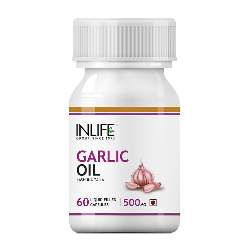 INLIFE Natural Garlic Oil- 60 Capsules -500mg