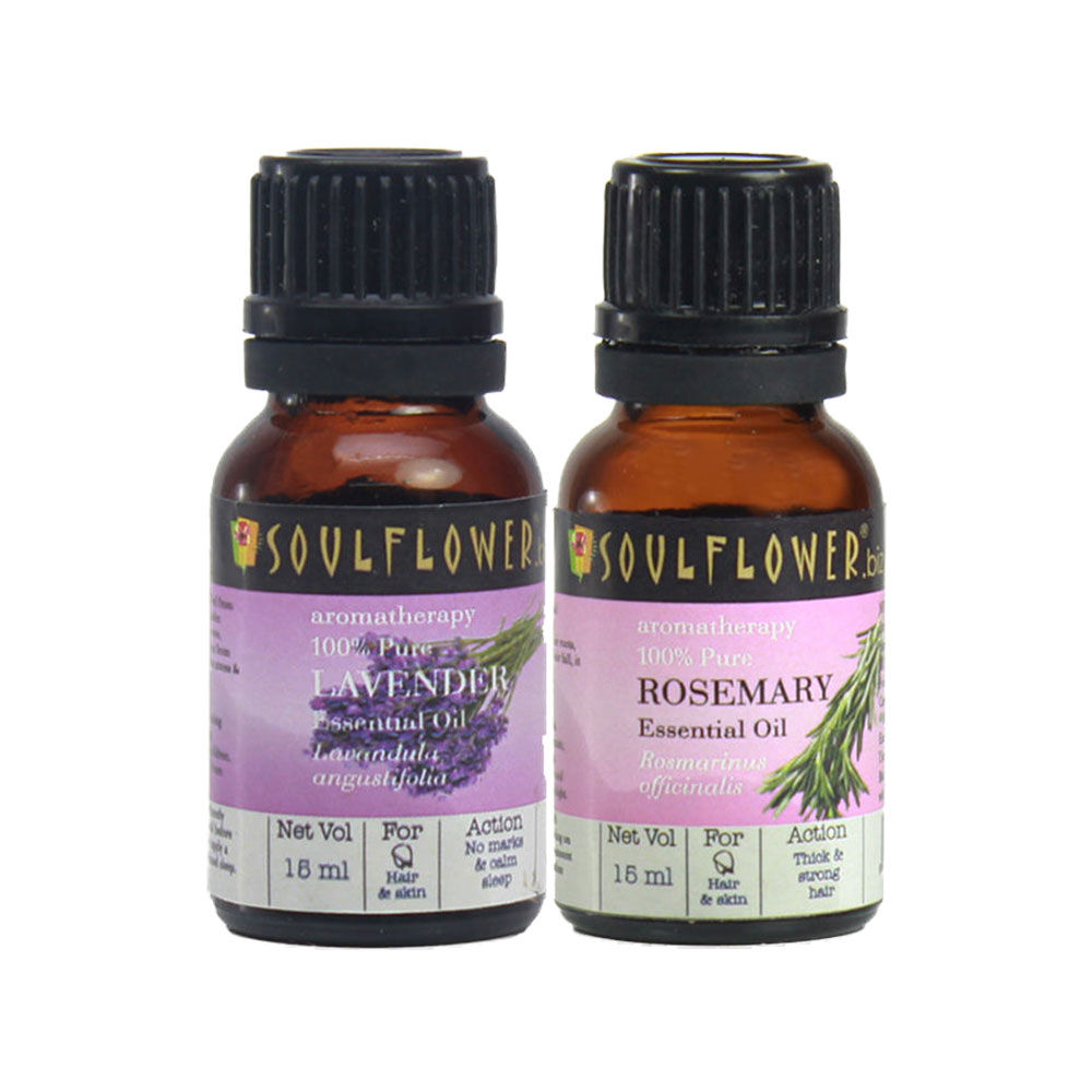 Soulflower Essential Oil Rosemary Lavender Oil For Hair, 45% OFF