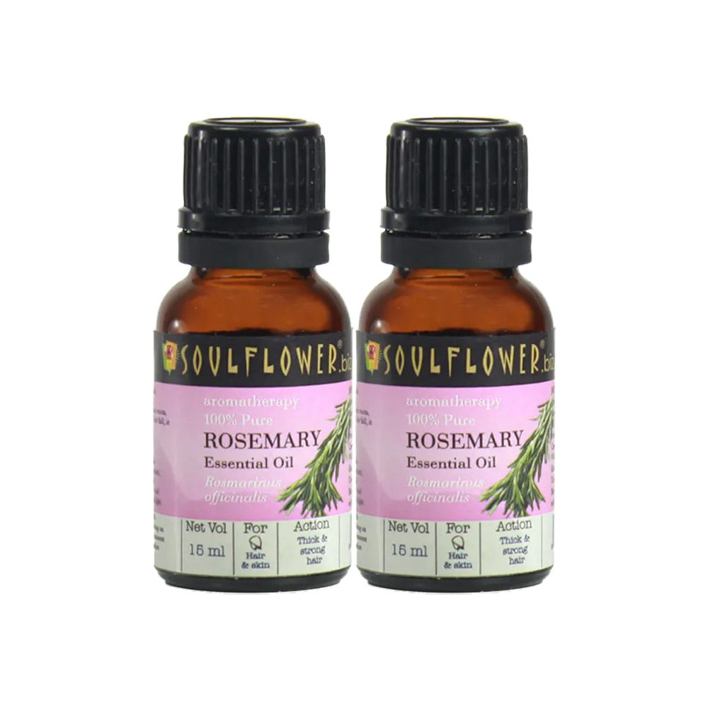 Soulflower Rosemary Oil Healthy Hair & Shiny Skin Pure Combo: Buy ...