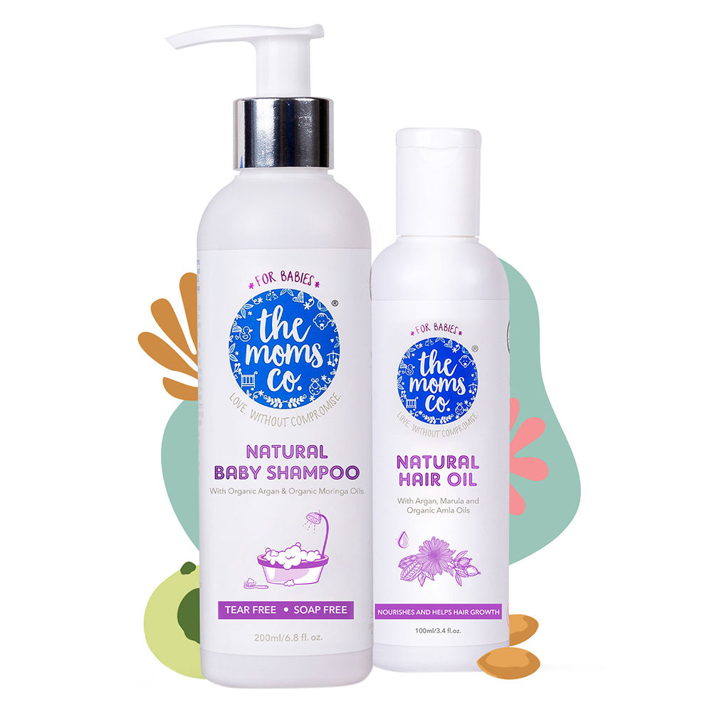 The Moms Co. Natural Baby Shampoo + Natural Hair Oil