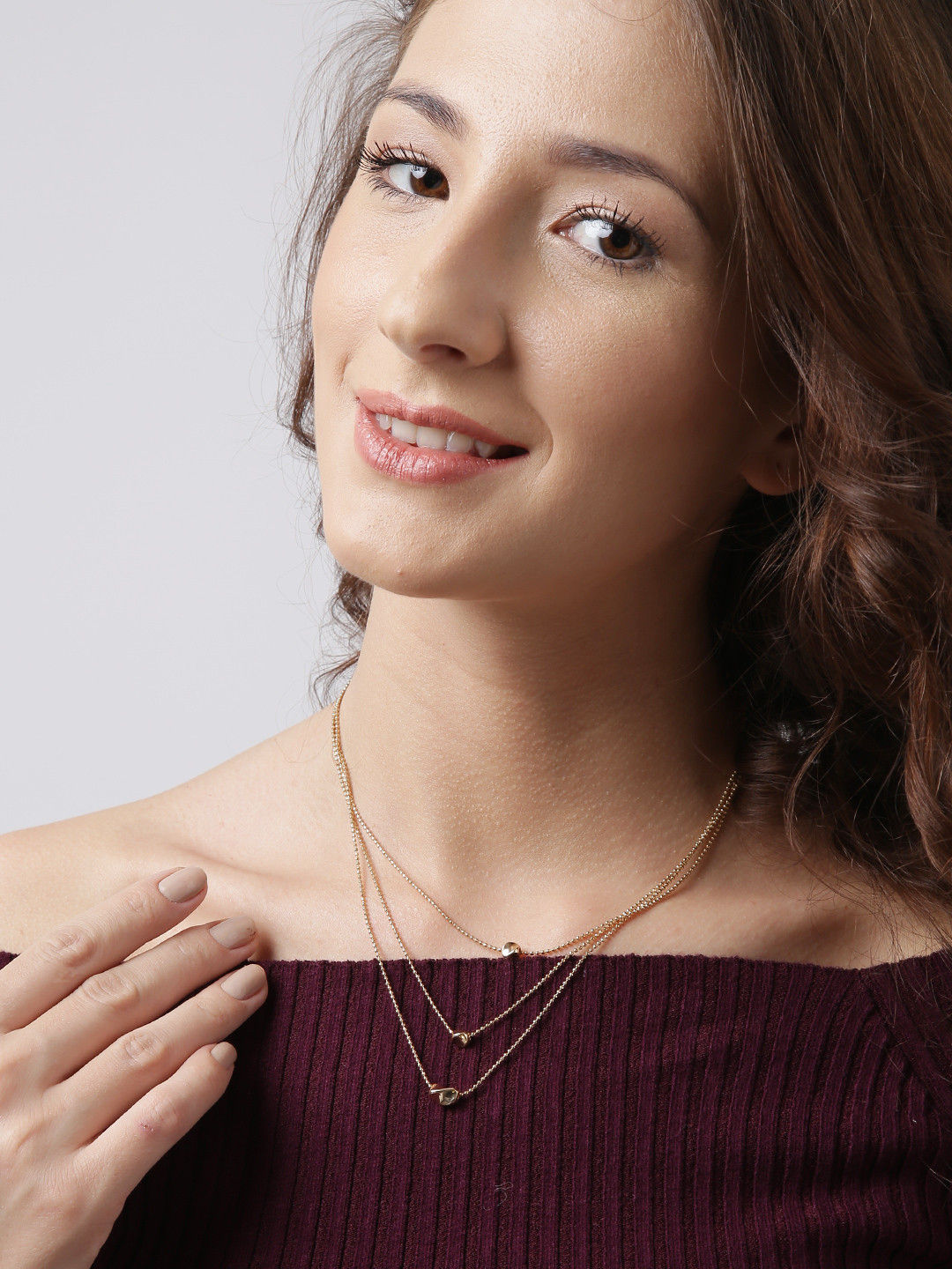 Toniq Gold Charm Necklace Buy Toniq Gold Charm Necklace Online at Best