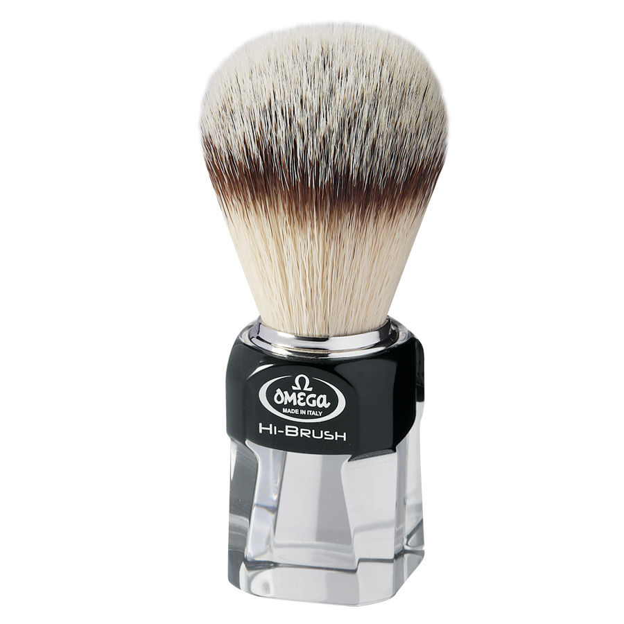 Omega 40634 Hi-Brush Synthetic Badger Imitation Fiber Shaving Brush