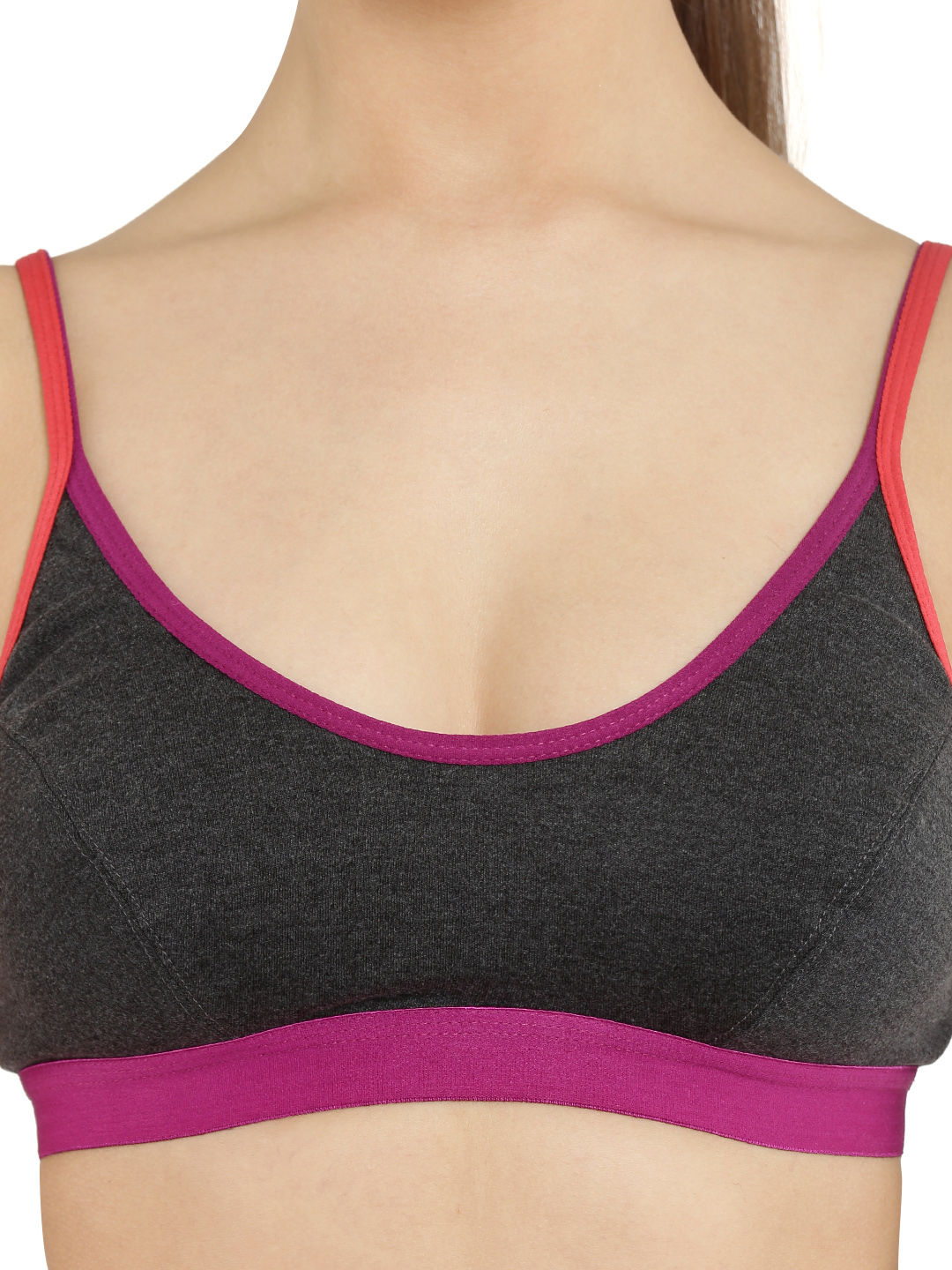 Floret Pack Of 3 Solid Sports Bra MultiColor Buy Floret Pack Of 3 Solid Sports Bra Multi