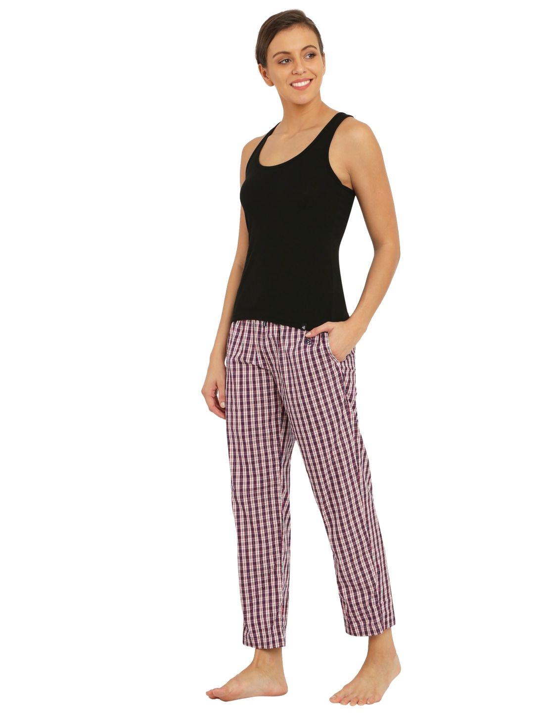 Pink Checks Long Pant Style Number-RX06 