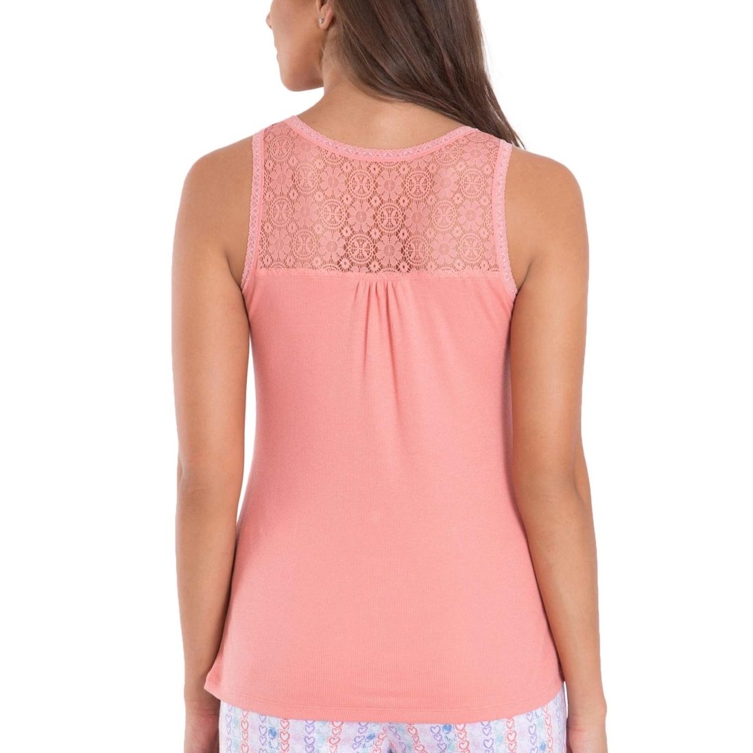 【yo BIOTOP】lace sleeveless top Joa Fashion Pink Size S Floral Lace Top Sleeveless V Neck Back