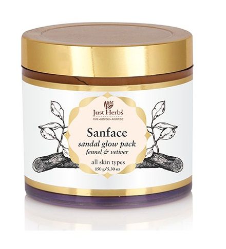 Just Herbs Sanface Chandan Glow Face Pack for Skin Tightening