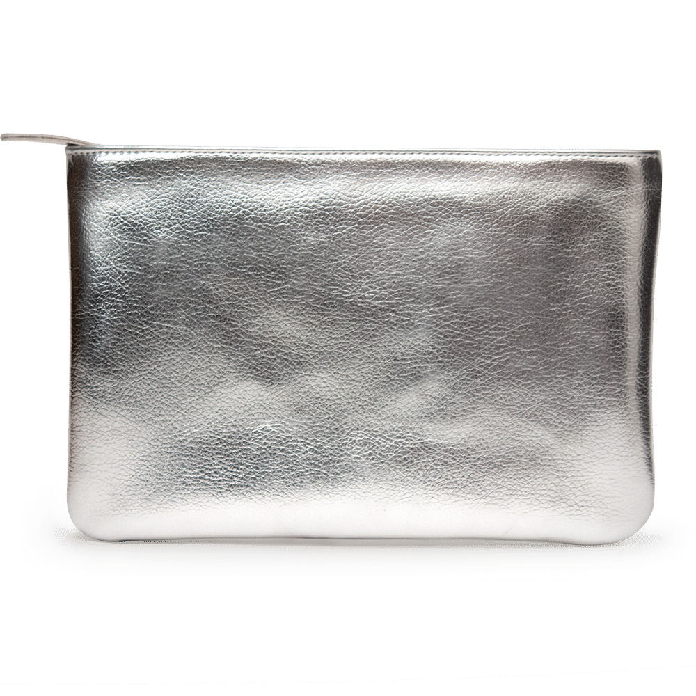 DailyObjects Silver Metallic Carry-All Pouch Medium