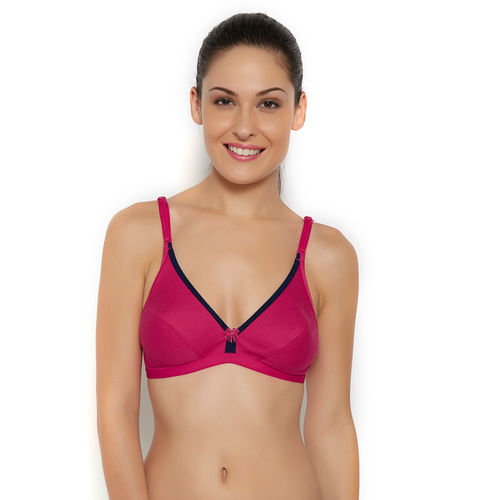 Buy Floret Pack Of 3 Solid T Shirt Bra - Multi-Color Online