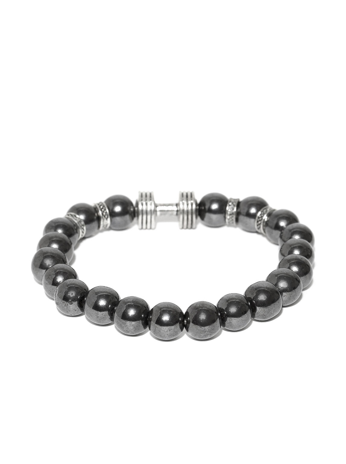 Nova Two Tone Gunmetal Stretch Bead Bracelet main image 0