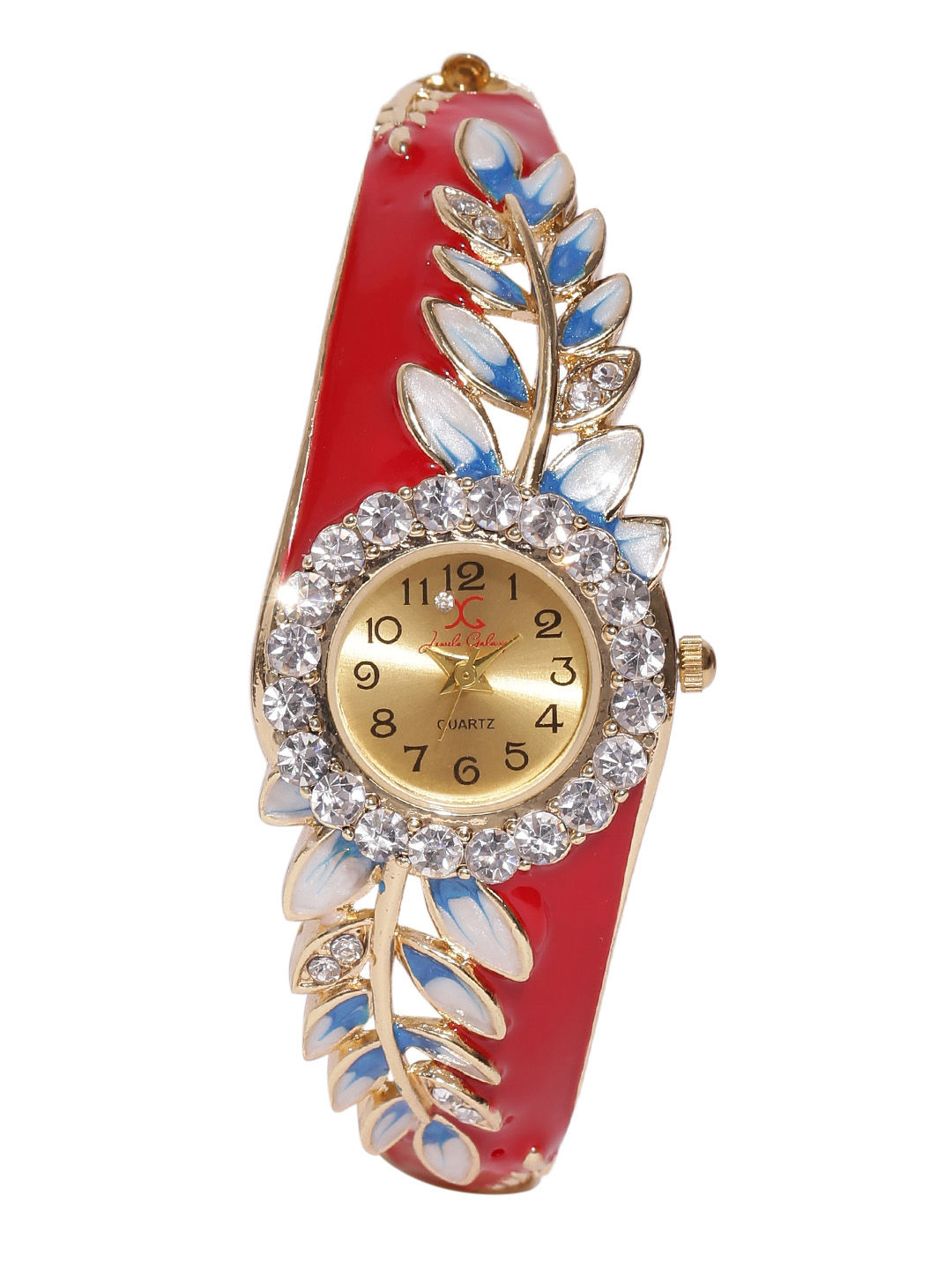 Elegant Golden Bracelet cum Bangle Watch for Womens  Girls