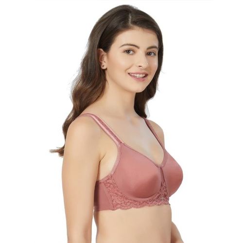 Buy Soie Full Coverage Cross Over Non Padded Non Wired Bra - Dark Skin at  Rs.703 online