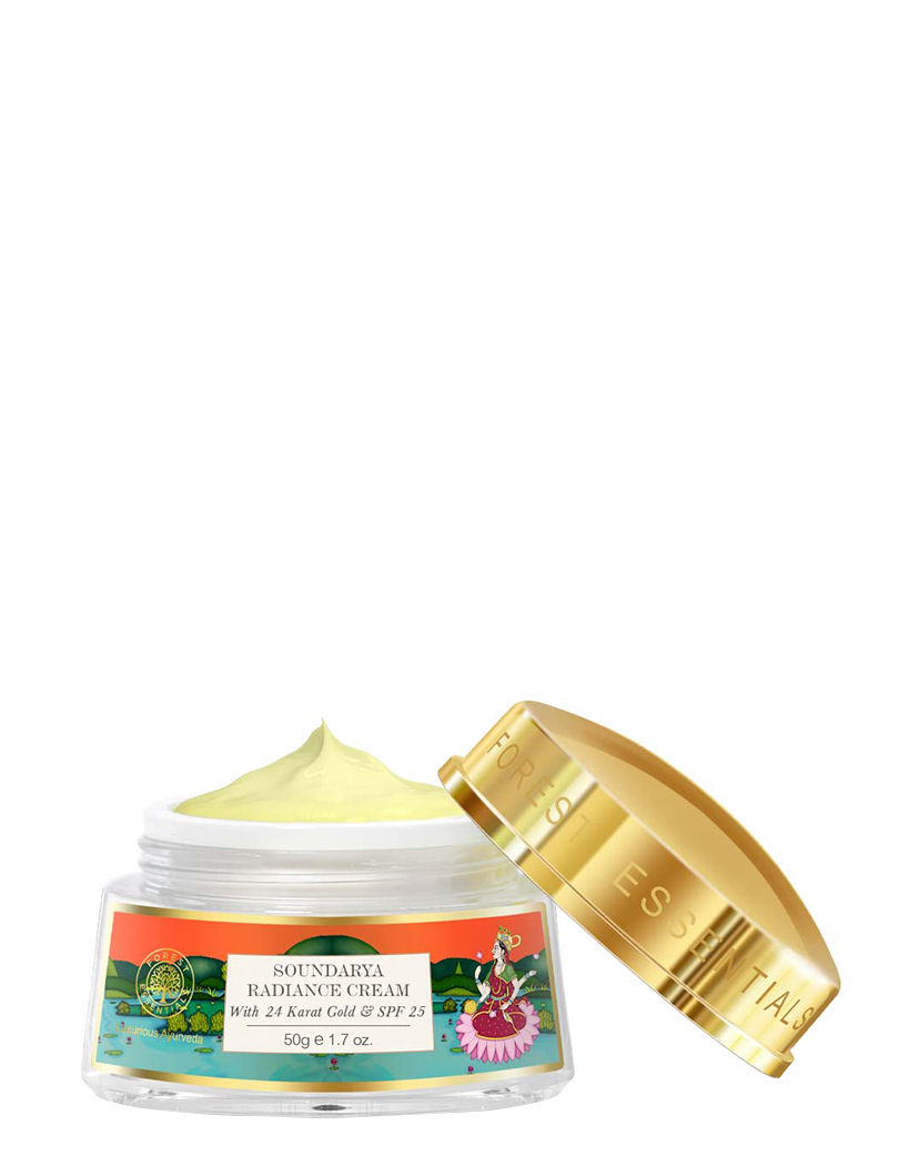 forest essentials soundarya radiance cream with 24k gold and spf25
