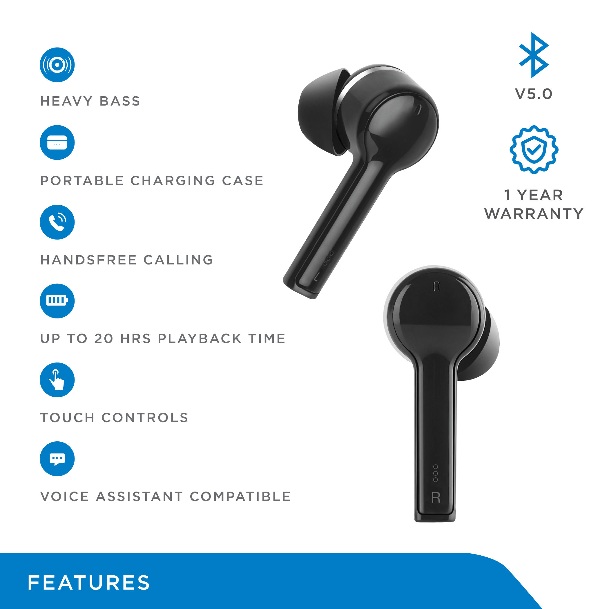 soundlogic bluetooth earbuds