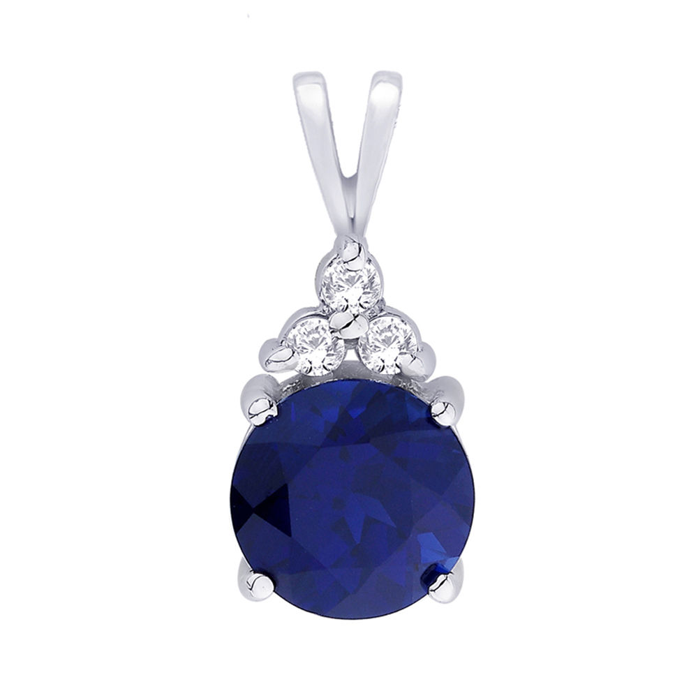 Peora 2.75 Radiant Blue Sapphire Pendant (SP9278): Buy Peora 2.75 ...