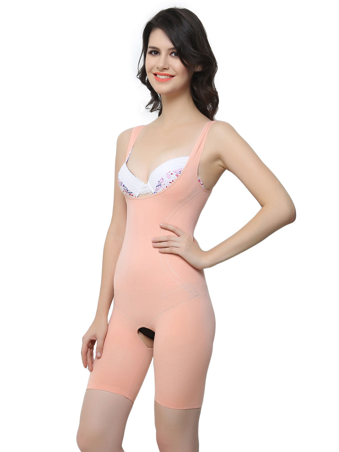 Clovia Laser-Cut No-Panty Lines High Compression Body Suit in Skin