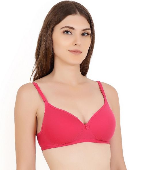 Buy Floret Double Layered Non Wired Full Coverage Super Support Bra - White  Skin at Rs.898 online