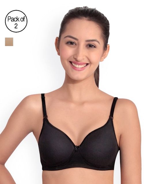 Buy online Solid Non Padded Push Up Bra from lingerie for Women by