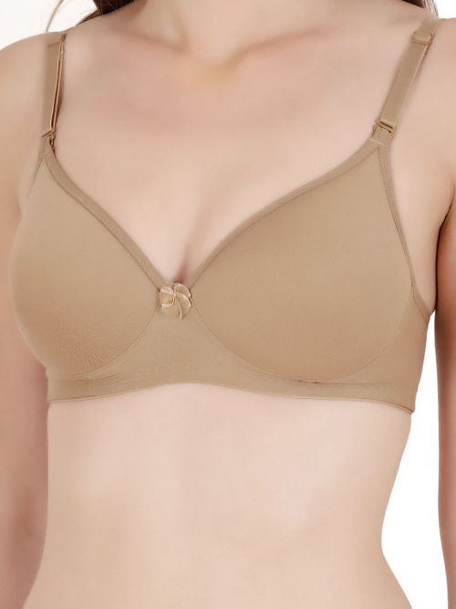 Buy Floret Pack of 2 Solid Non-Wired Heavily Padded Push-Up Bra -  Multi-Color Online