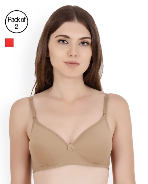 Buy Floret Pack Of 2 Non Wired Heavily Padded Push Up Bras - Bra