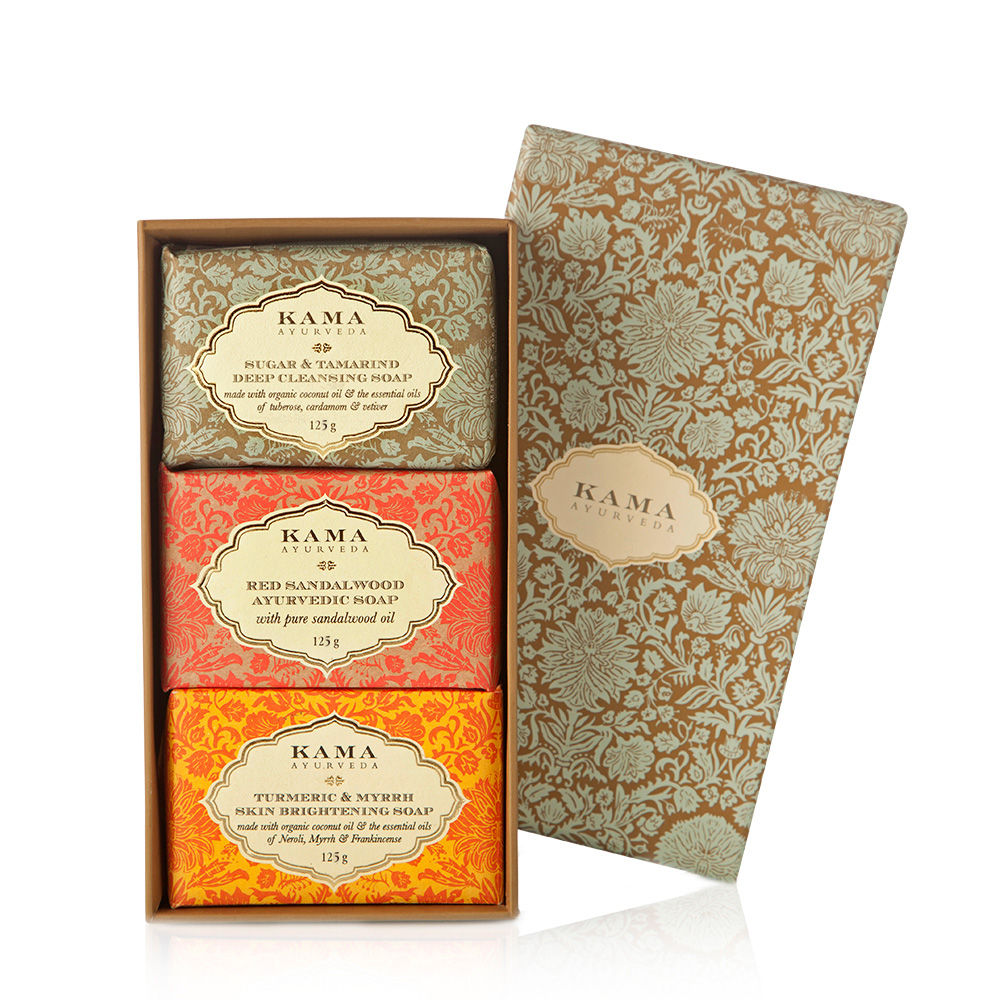 Kama Ayurveda Three Traditional Treatment Soap Box