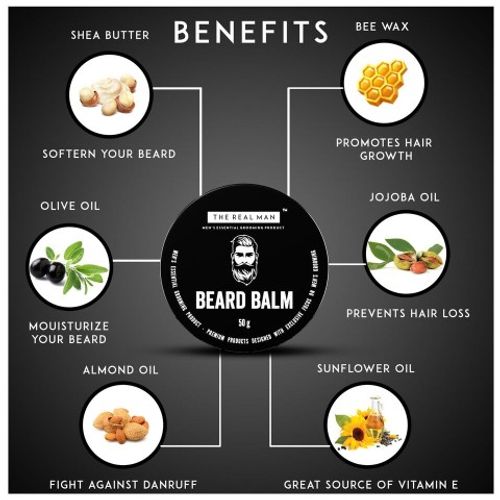 The Real Man Organic Beard Balm 50g At Nykaa Com